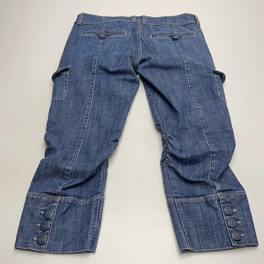 NOIR Women’s 8 Cargo Crop Blue Jeans - Picture 4 of 4